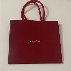 Cartier Elegant Red Tote Bag